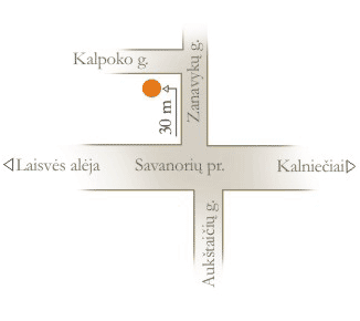 Detailed map of MP Translations in Kaunas